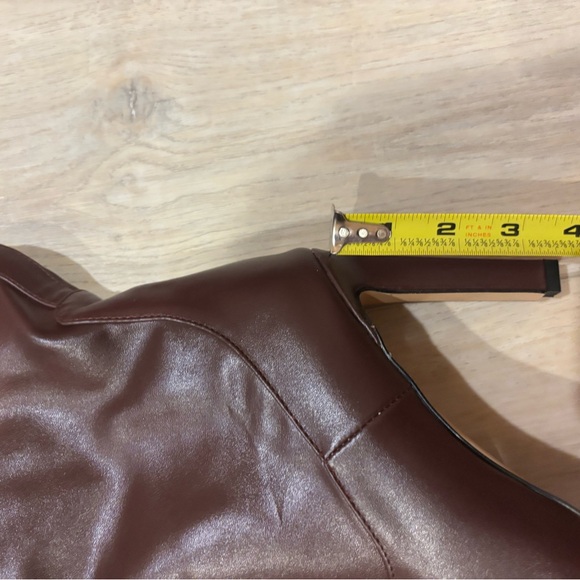 Chic Burgundy Heeled Boots - Picture 10 of 10